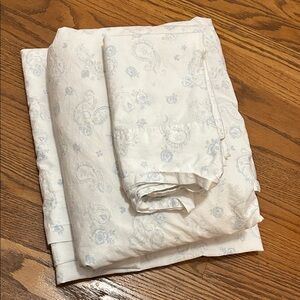 Simply Shabby Chic Paisley White and Blue Bedding Twin Set